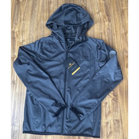 Stormtech Belcarra Softshell‎ Hooded Jacket Black Mens Small NEW NWT - Picture 1 of 6